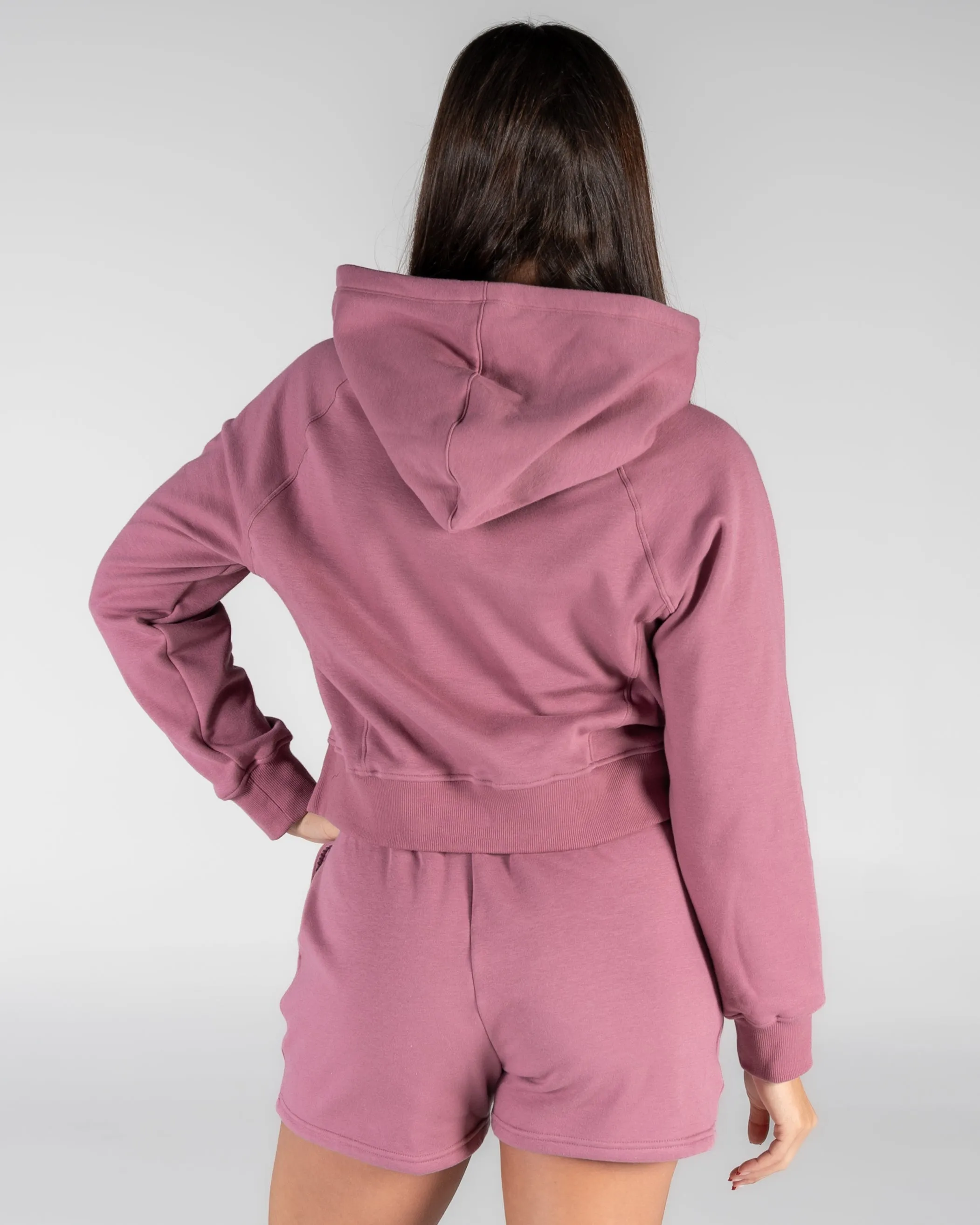 Classic Cropped Hoodie - Rose - FINAL SALE