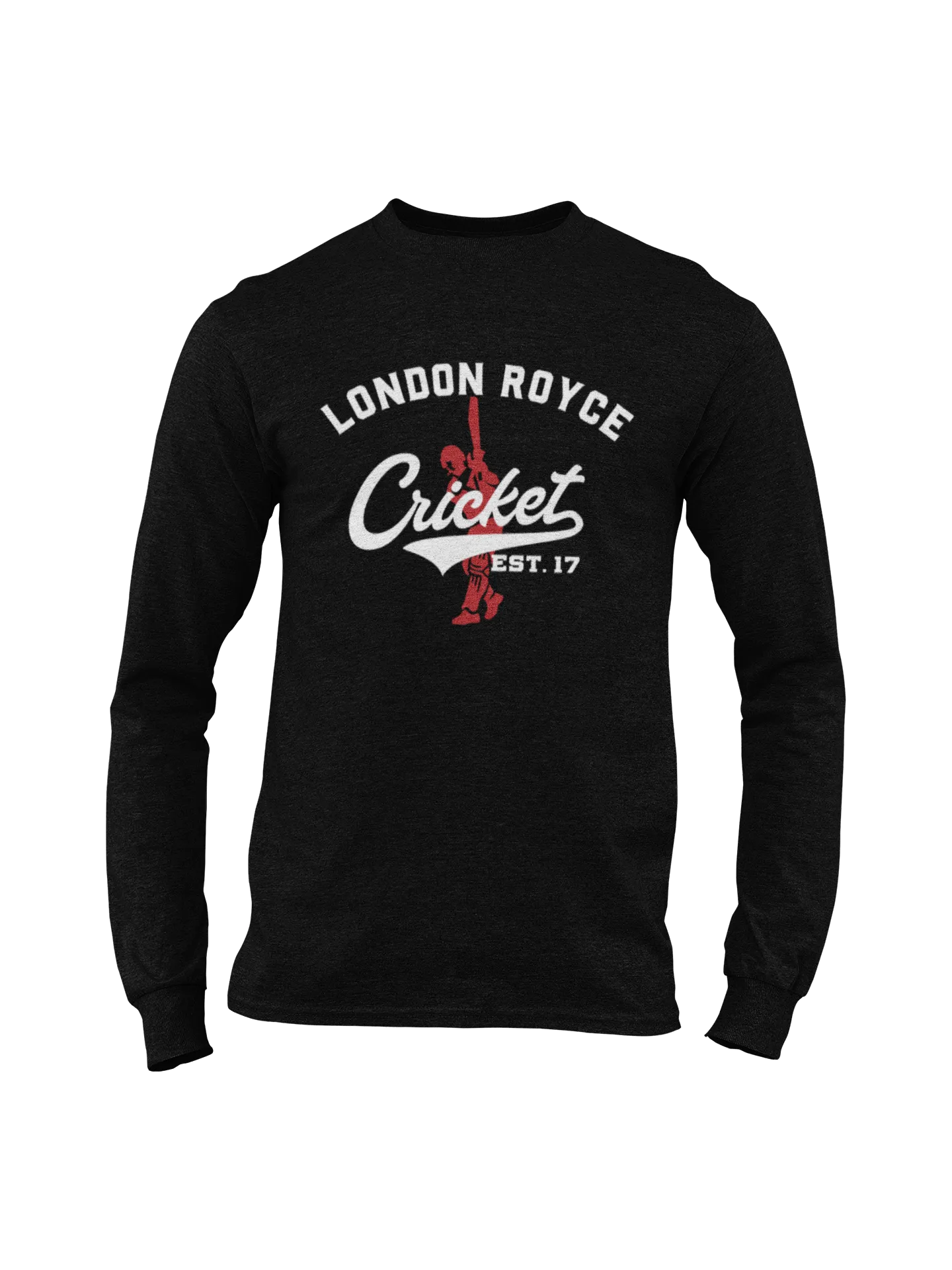 CLASSIC GRAPHIC LONG SLEEVE CRICKET T-SHIRT(Black or Navy Blue)