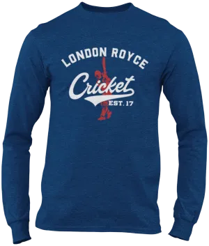 CLASSIC GRAPHIC LONG SLEEVE CRICKET T-SHIRT(Black or Navy Blue)