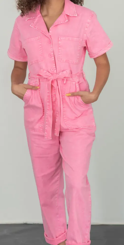 Color Me Pink Stretch Jumpsuit