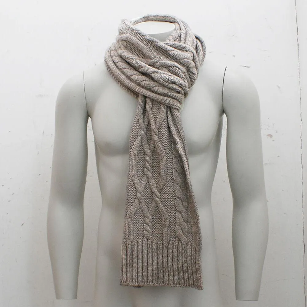 Concrete Beige Knitted Scarf