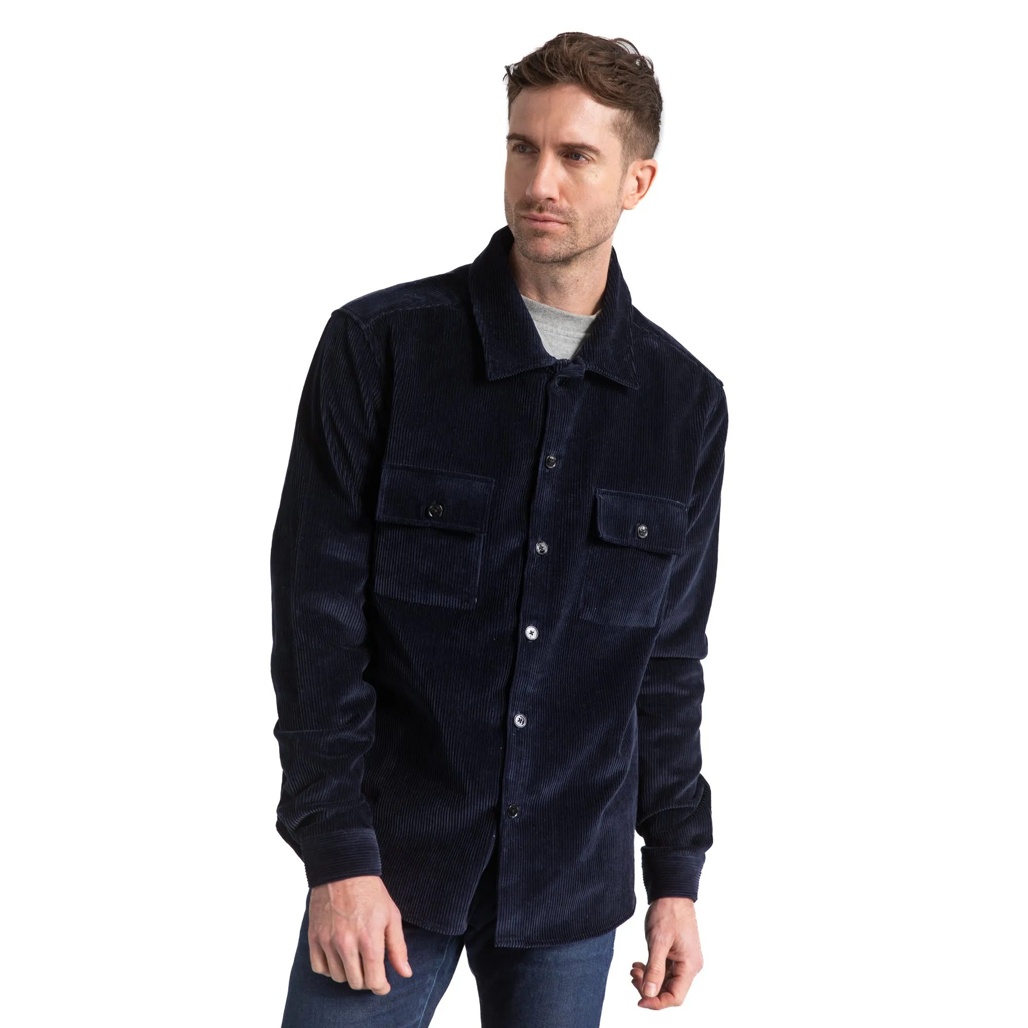 Corduroy Navy Shacket