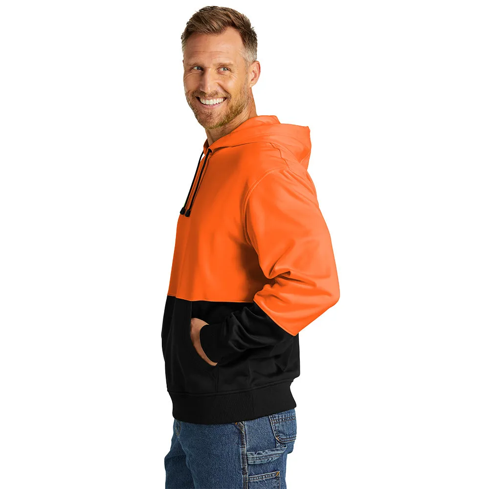 CornerStone® Enhanced Visibility Fleece Pullover Hoodie - Safety Orange