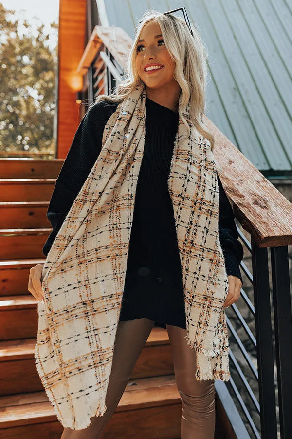 Cozy Cabin Vibes Scarf In Cream