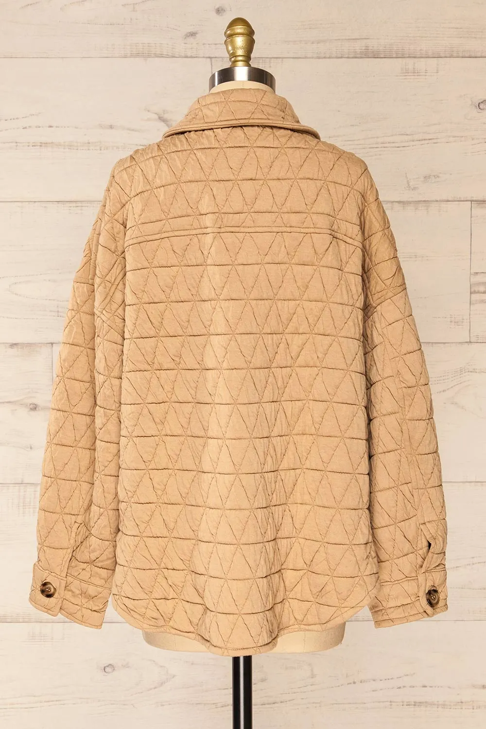 Cugas |  Beige Oversized Quilted Shacket