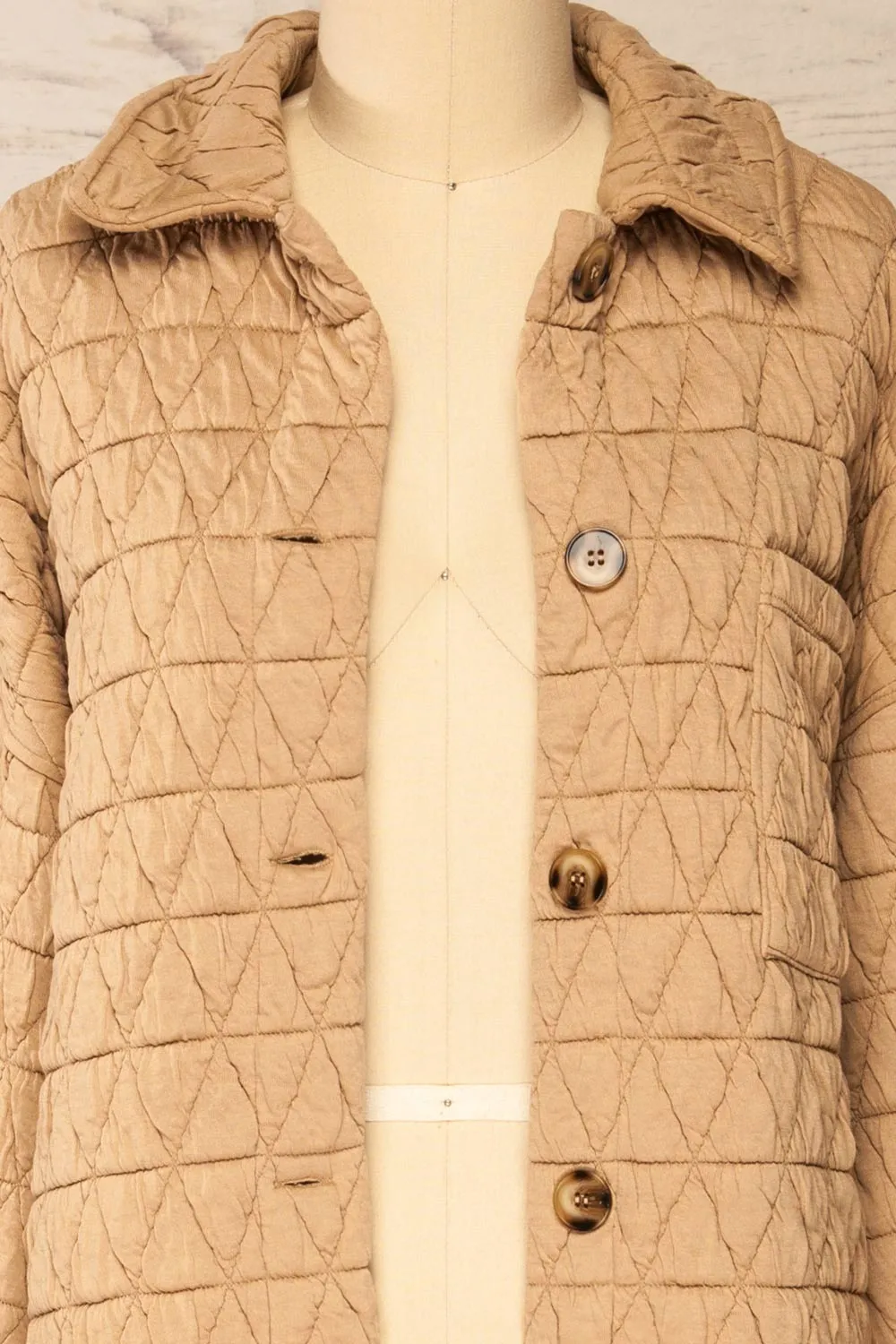 Cugas |  Beige Oversized Quilted Shacket