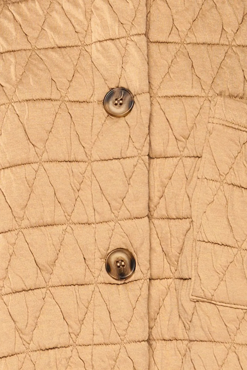 Cugas |  Beige Oversized Quilted Shacket