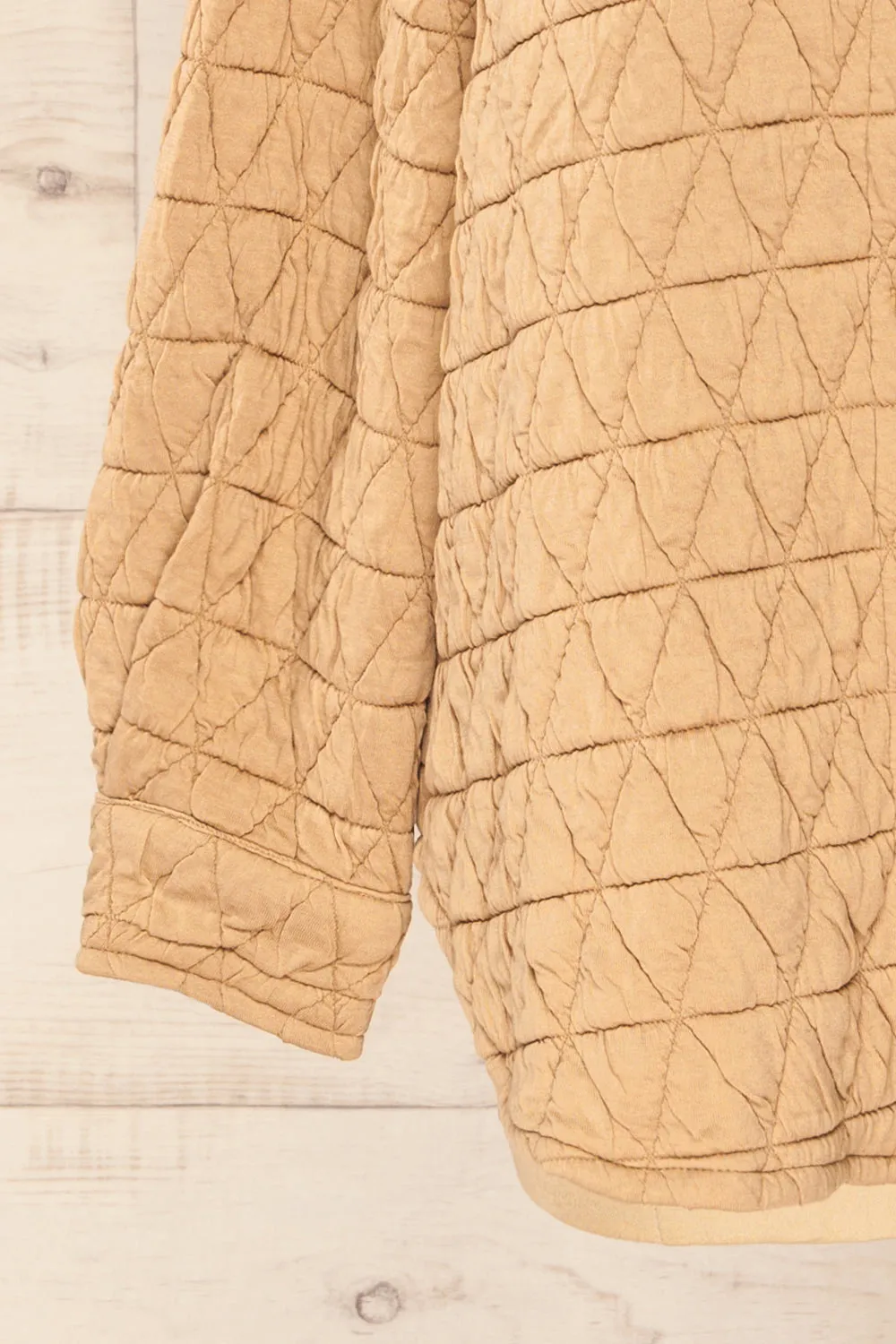 Cugas |  Beige Oversized Quilted Shacket