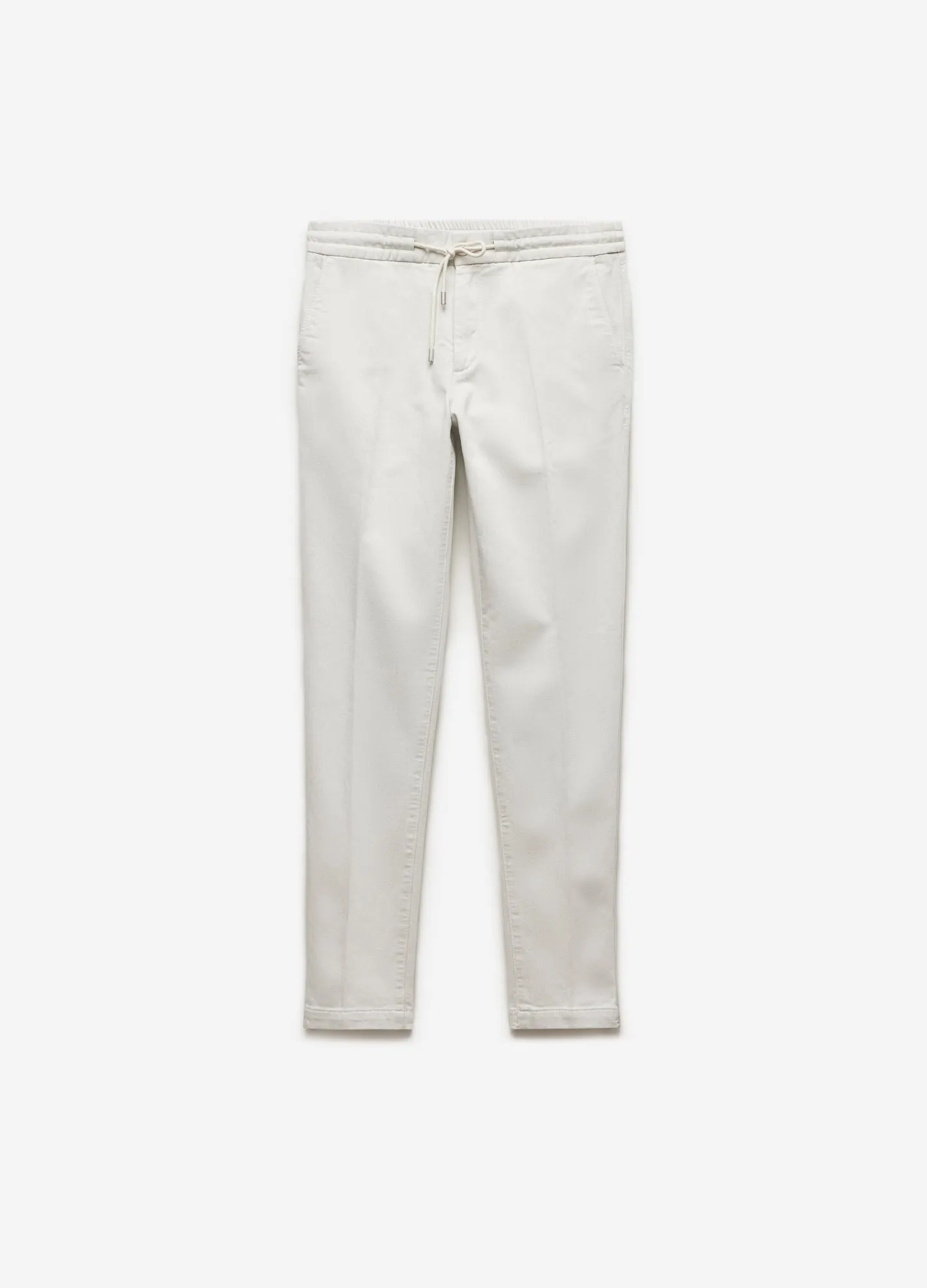 Dobby Denim Drawstring Pants Almond