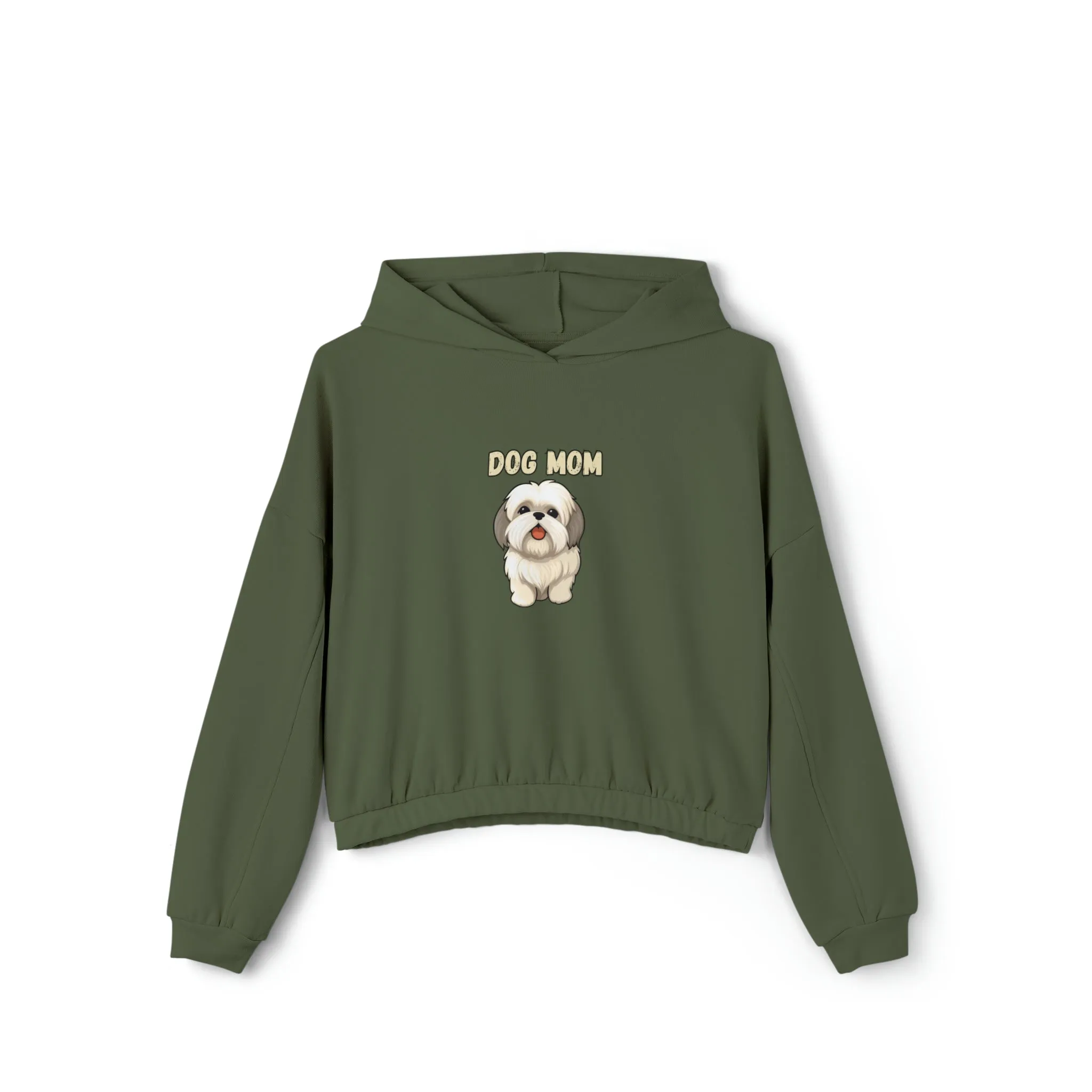 Dog Mom custom Women's Cinched Bottom Hoodie