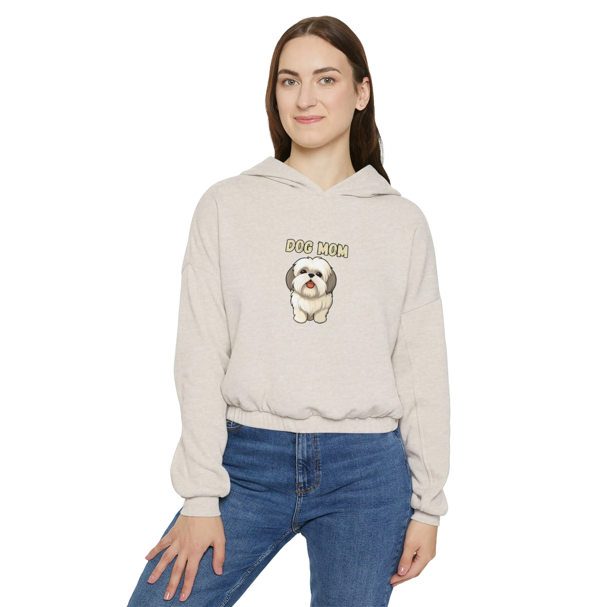 Dog Mom custom Women's Cinched Bottom Hoodie