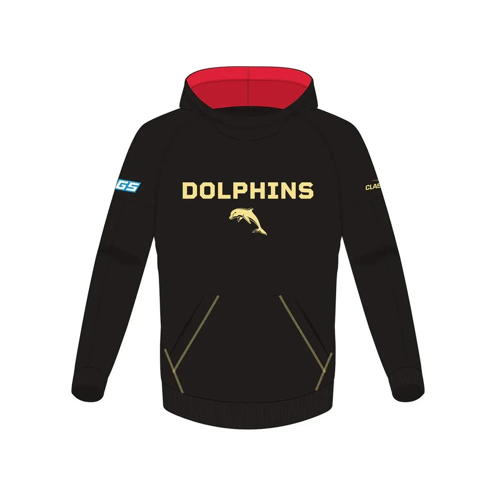 Dolphons Rugby League FC  Pullover Hoodie Black/Gold   Adult