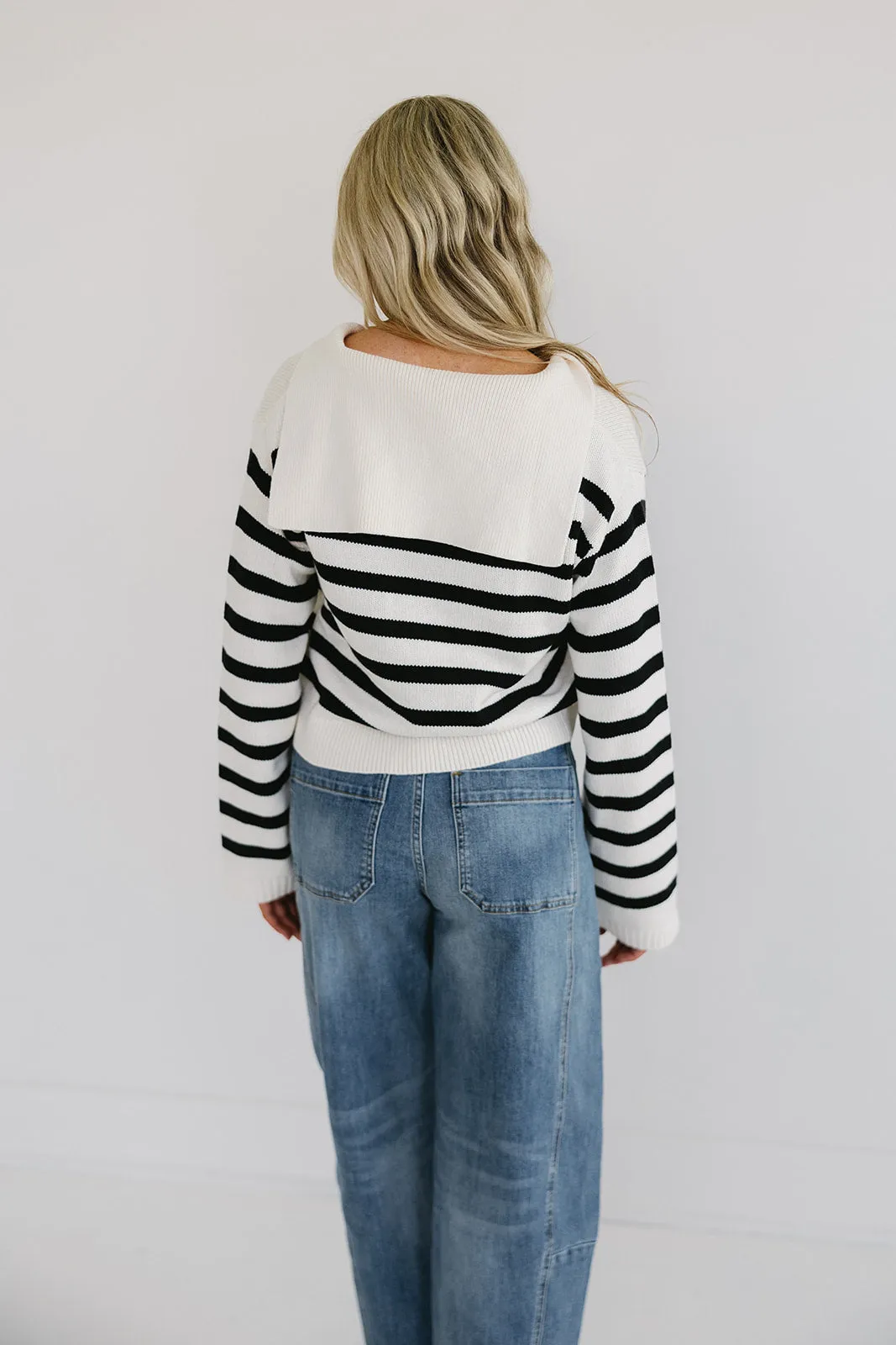 Ellis Stripe Sweater - Black Stripe