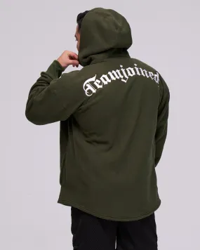 Embroidered Logo Sherpa Half-Zip Hoodie