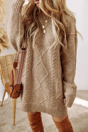 Fall Sweater Dress - Taupe