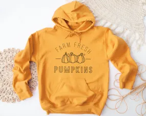 Farm Fresh Pumpkin Hoodies - light or dark artwork