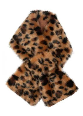 Faux Fur Neck Warmer in Leopard