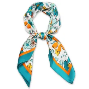 Floral Print Silk Scarf