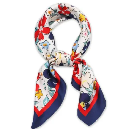 Floral Print Silk Scarf