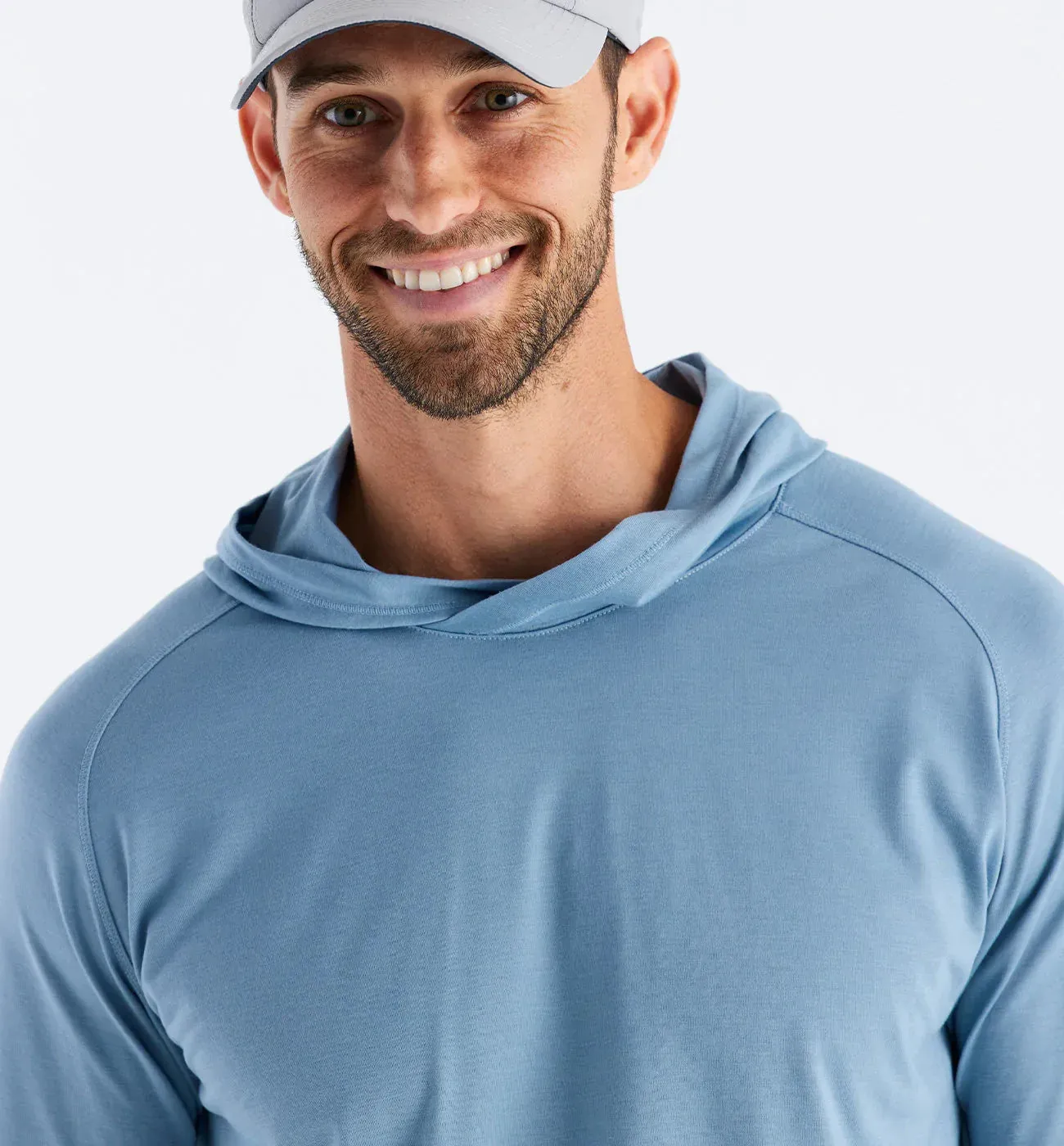 Free Fly Men's Elevate Hoodie in Blue Fog