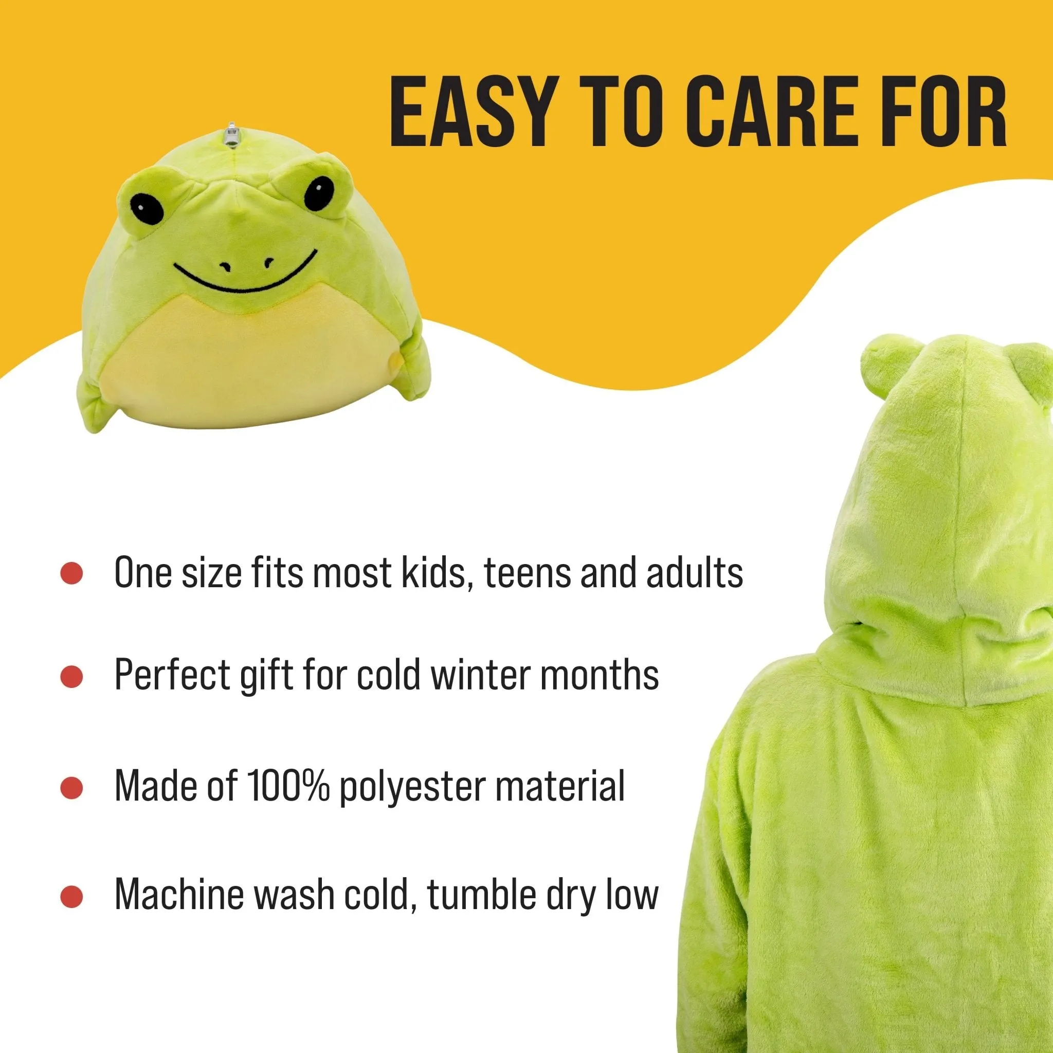 Fren Frog Kids Snugible | Blanket Hoodie & Pillow