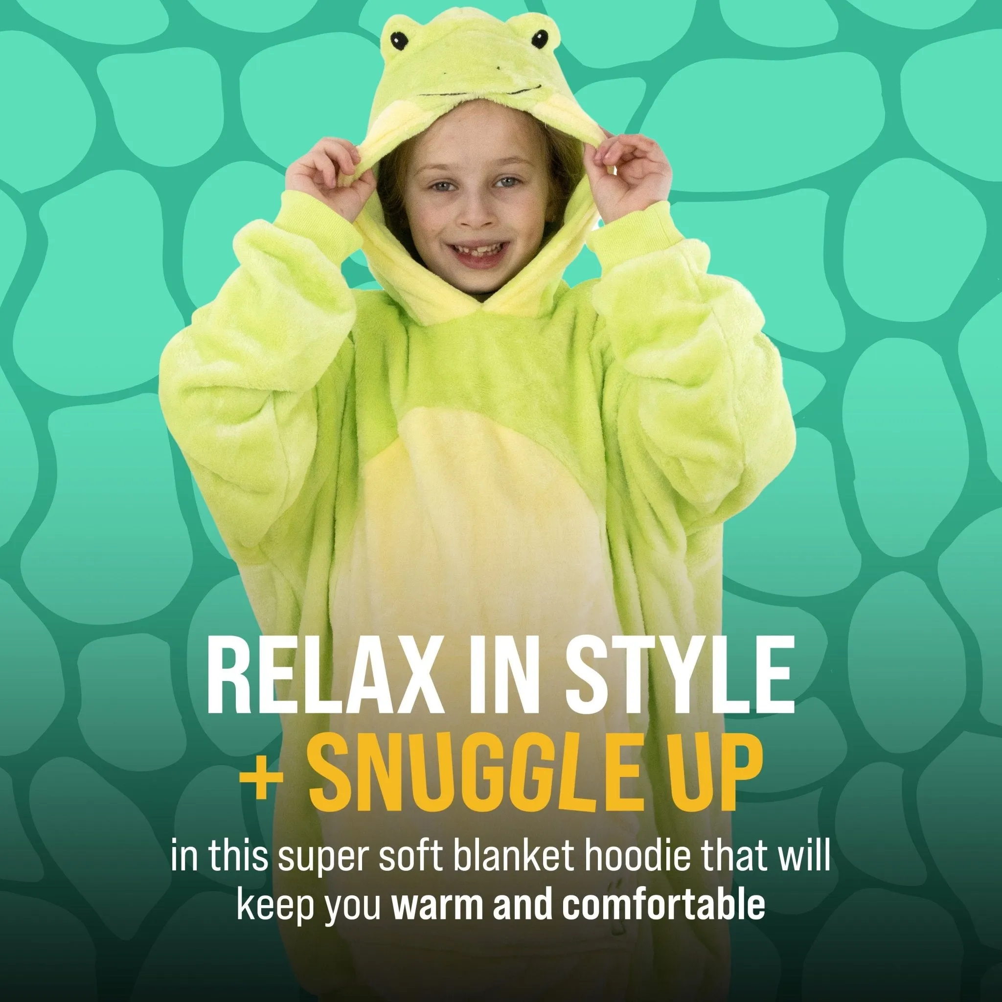 Fren Frog Kids Snugible | Blanket Hoodie & Pillow