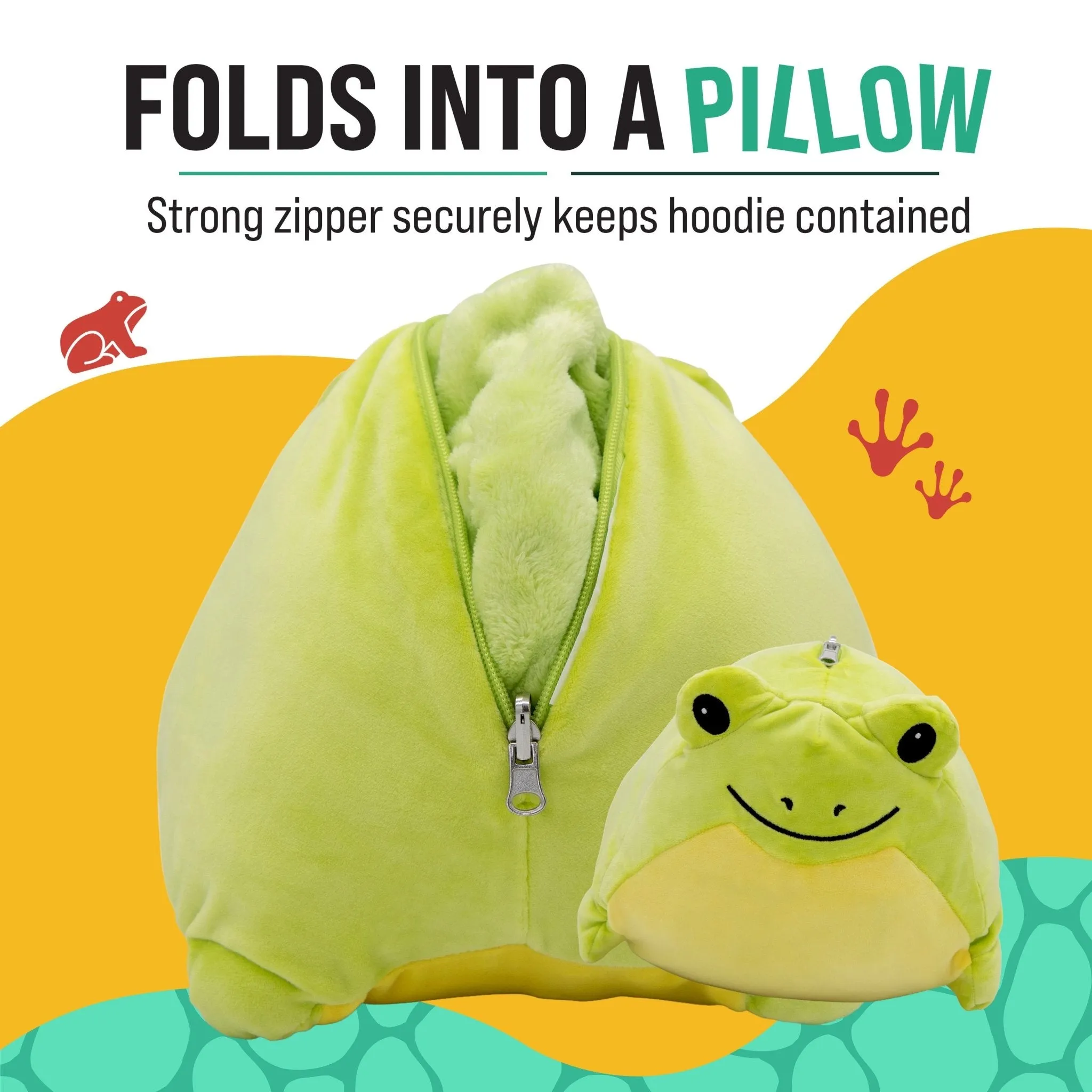 Fren Frog Kids Snugible | Blanket Hoodie & Pillow