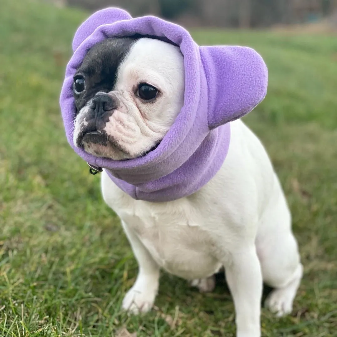 Frenchiestore Organic Dog Frenchie Ear Warmers | Purple