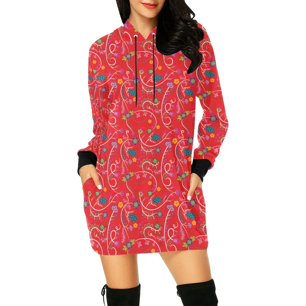 Fresh Fleur Fire Hoodie Dress