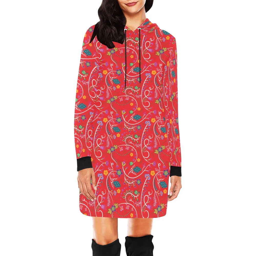 Fresh Fleur Fire Hoodie Dress