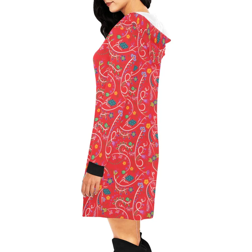 Fresh Fleur Fire Hoodie Dress