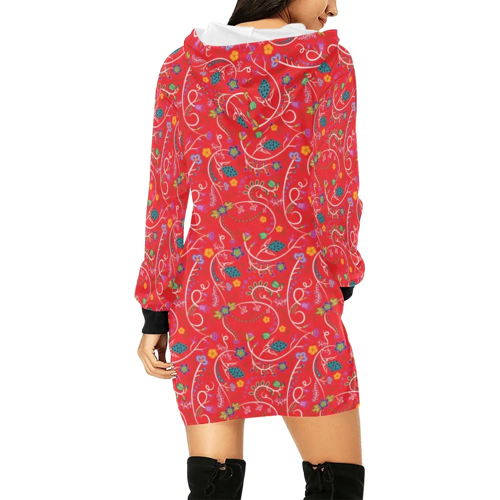 Fresh Fleur Fire Hoodie Dress