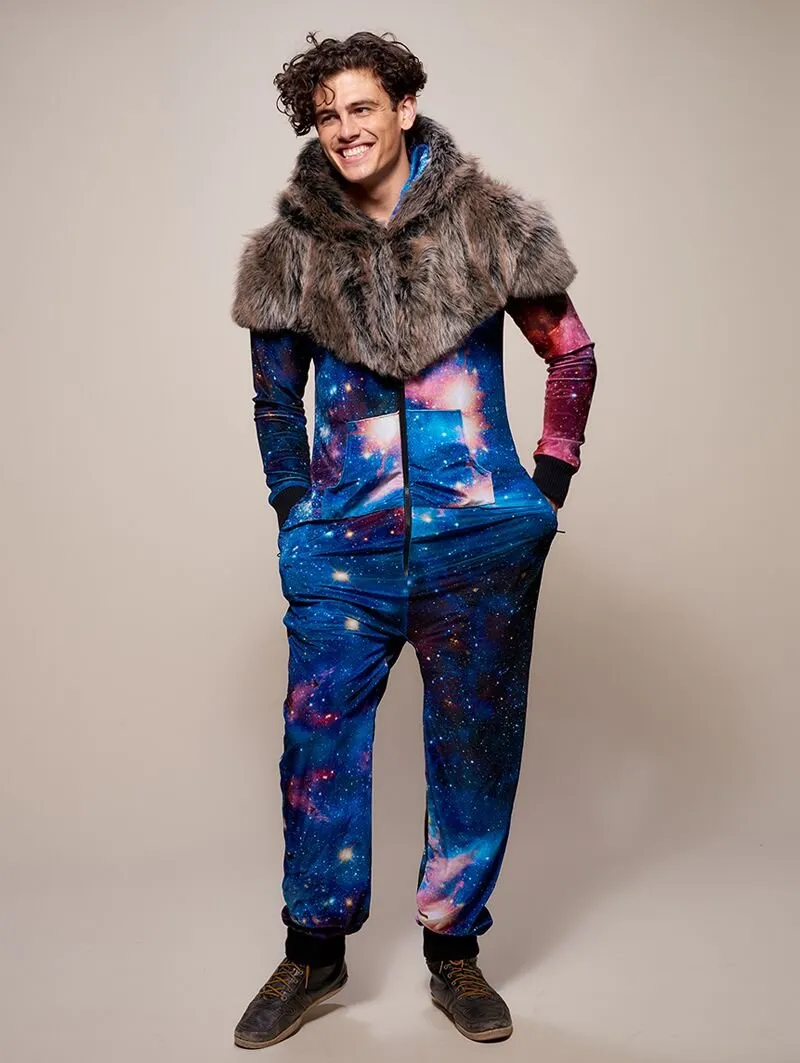 Grey Wolf Galaxy Onesie SpiritHood