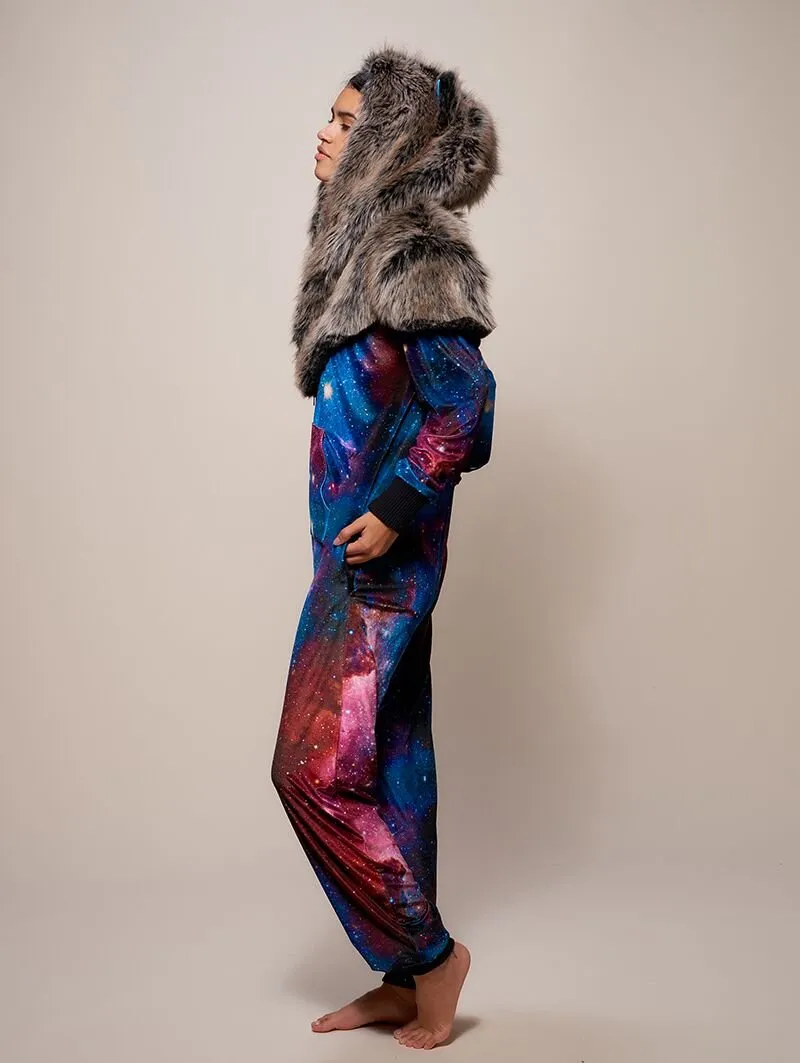 Grey Wolf Galaxy Onesie SpiritHood