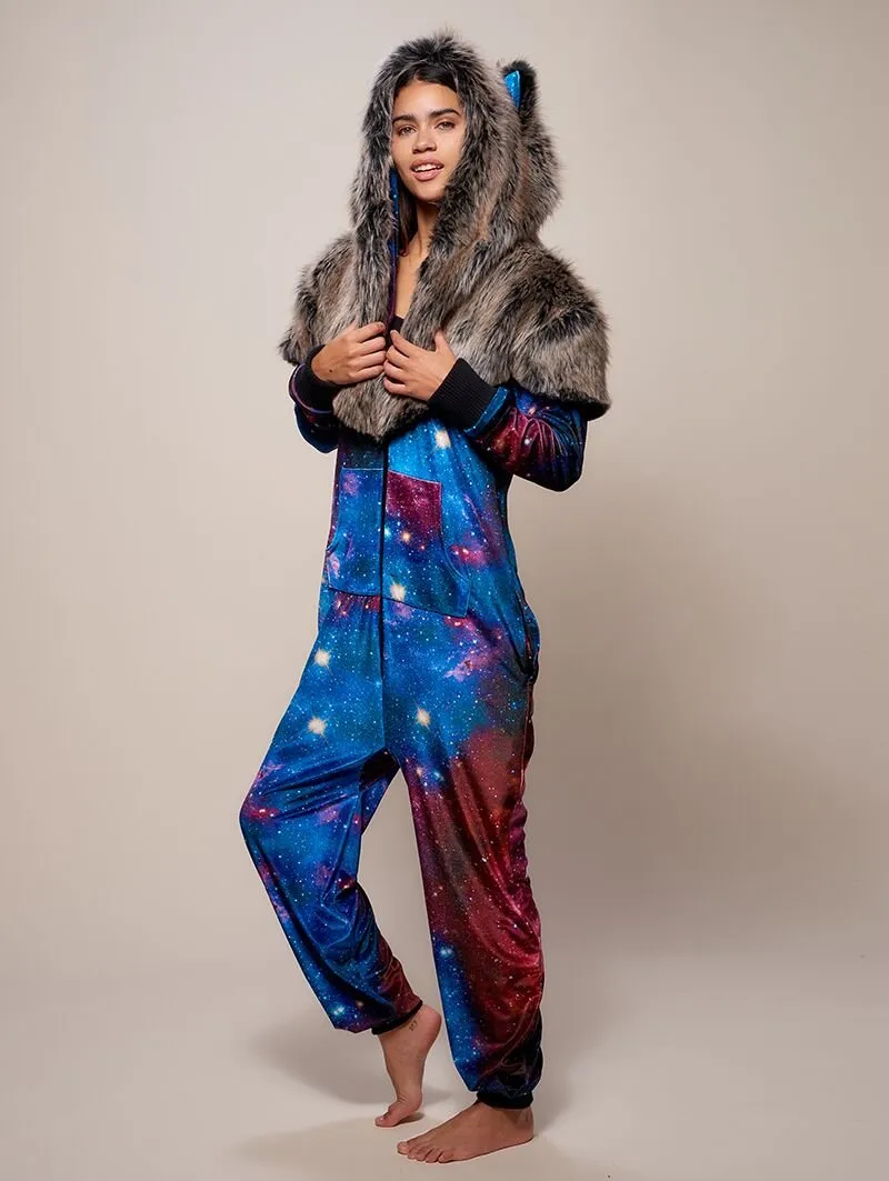 Grey Wolf Galaxy Onesie SpiritHood