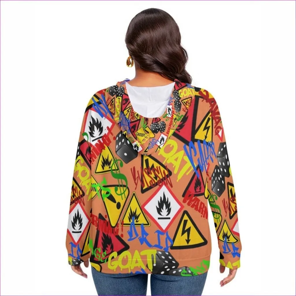 Hazard Womens Hoodie Voluptuous ( ) Plus Size