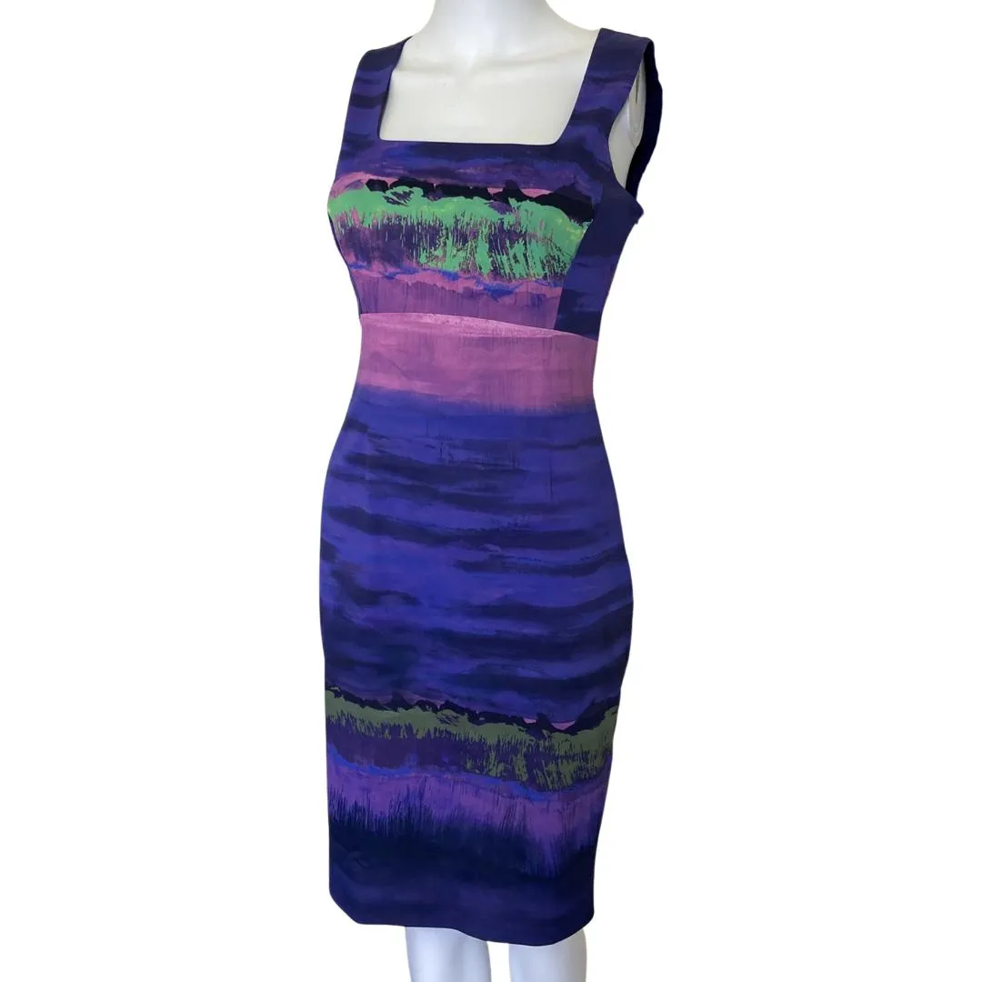 KAREN MILLEN Purple Bodycon Dress UK 10 | US 6