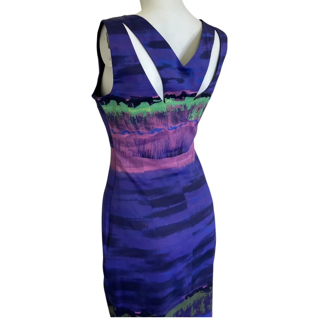 KAREN MILLEN Purple Bodycon Dress UK 10 | US 6