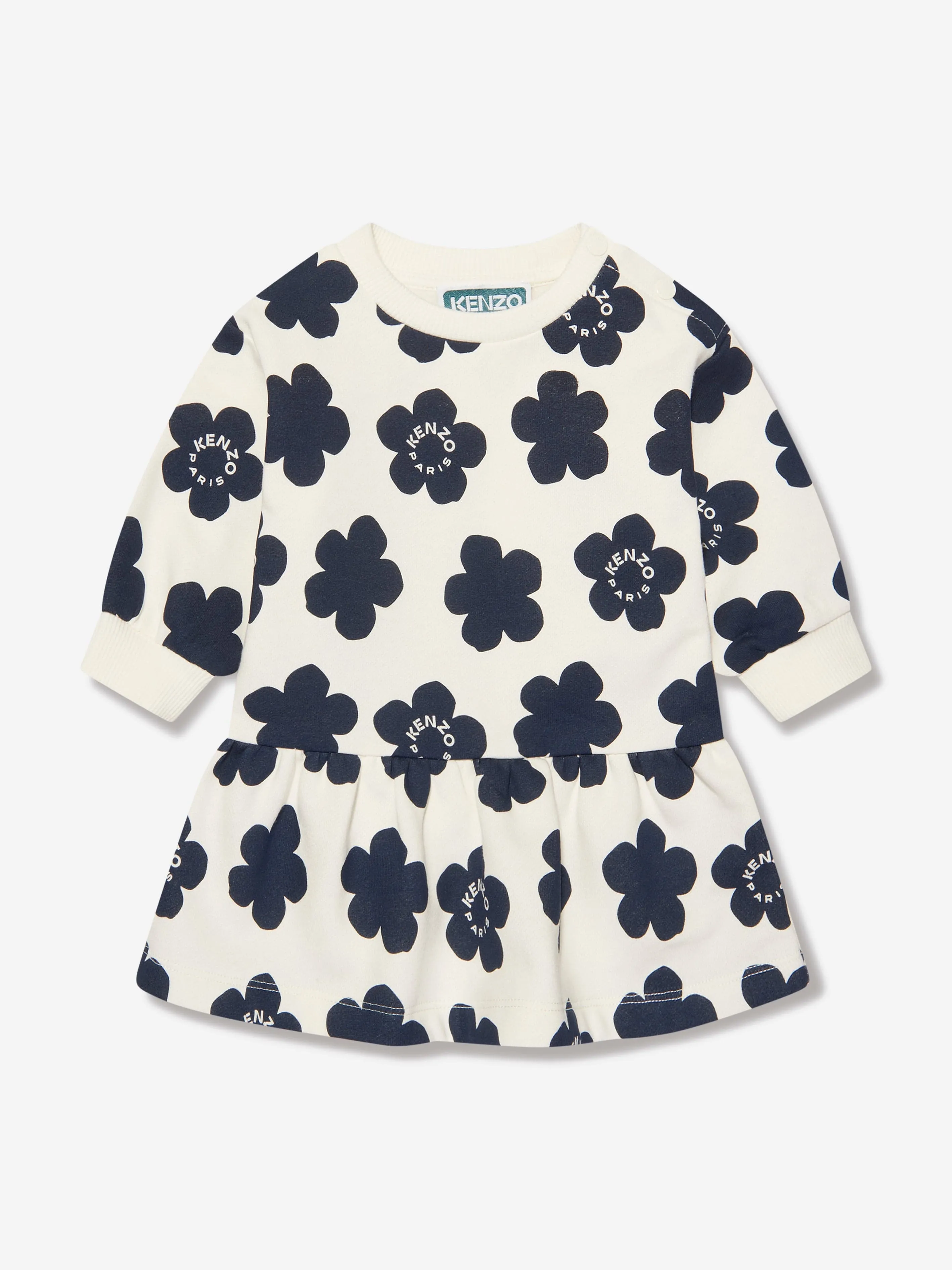 KENZO Baby Girls Boke Flower Sweater Dress in Ivory