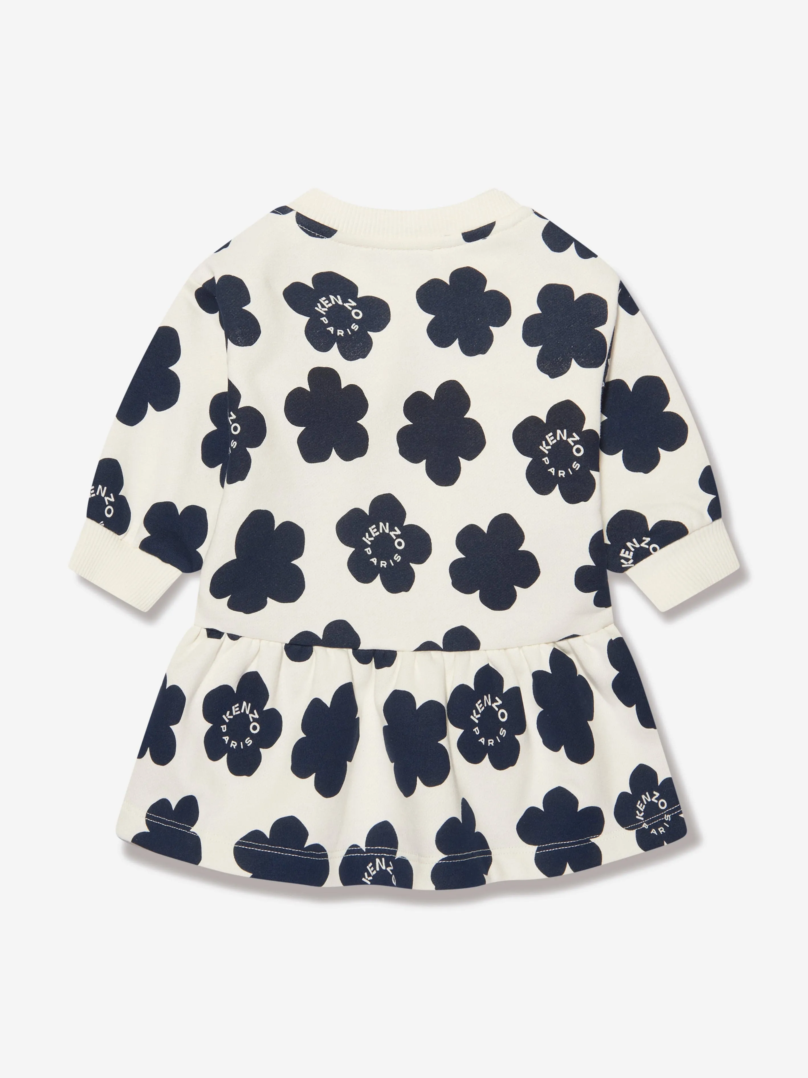 KENZO Baby Girls Boke Flower Sweater Dress in Ivory