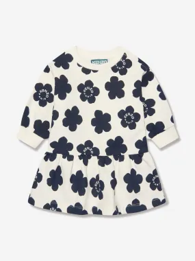 KENZO Baby Girls Boke Flower Sweater Dress in Ivory