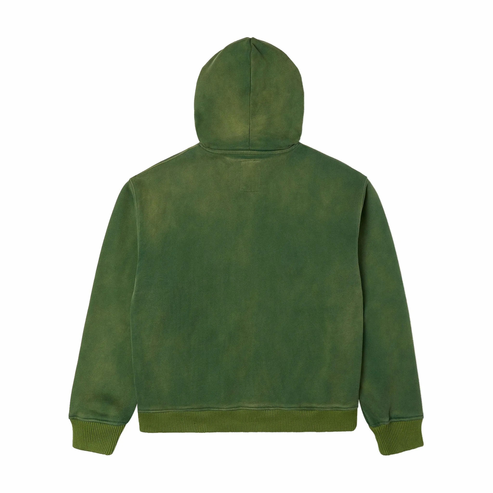 KidSuper Studios Patchwork Face Washed Heavyweight Zip Up Hoodie (Green)