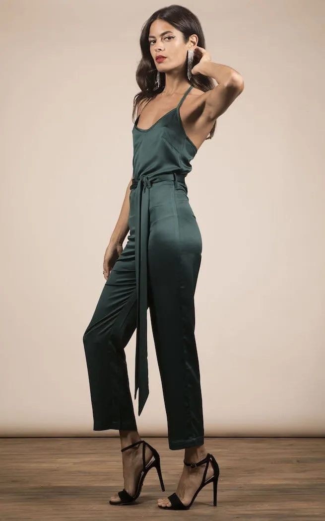 Lexi Jumpsuit In Pine Green