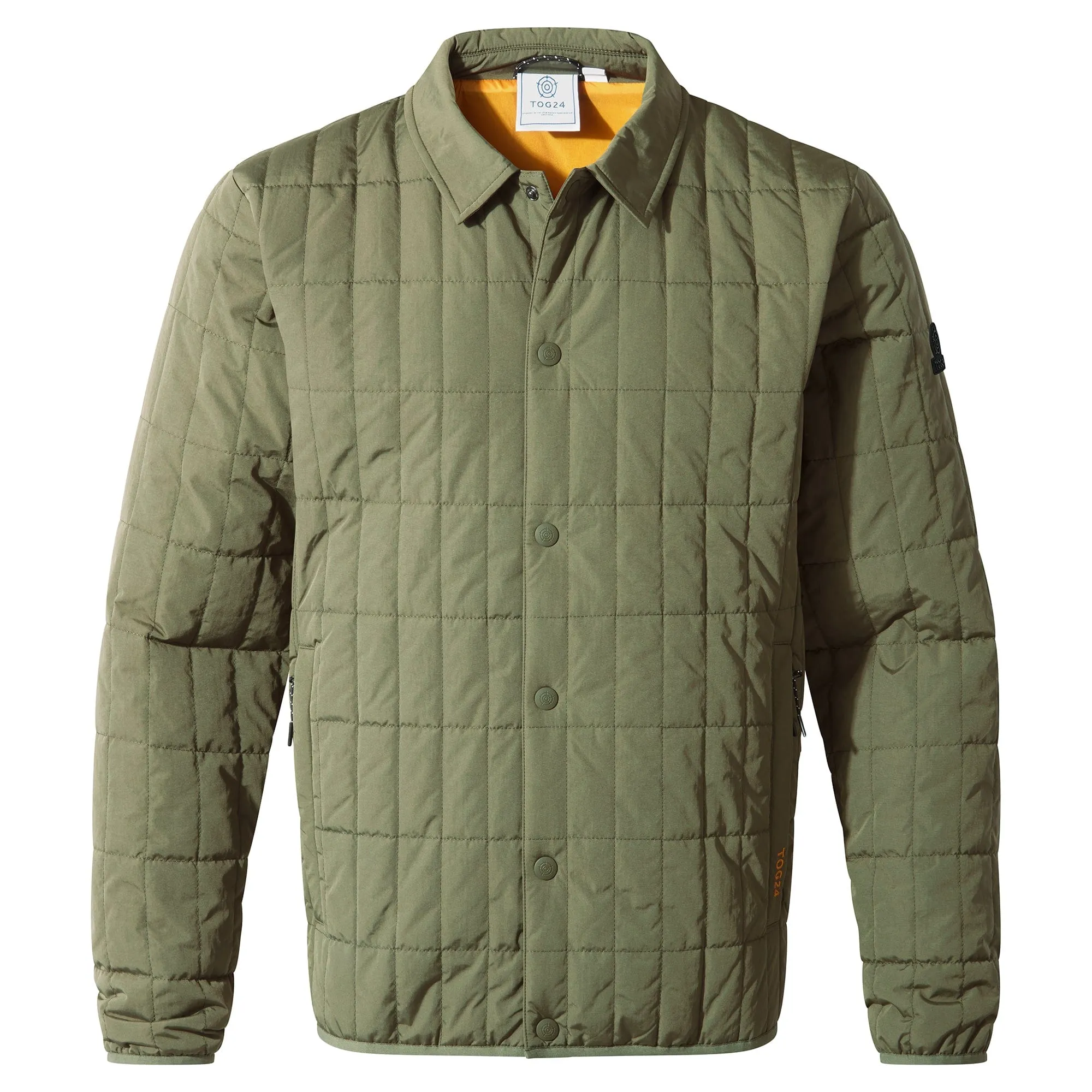 Ludwell Mens Padded Overshirt - Khaki