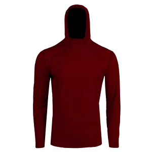 Men's Clima-Tek Hoodie - Burgundy Heather