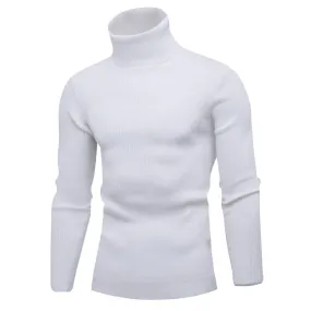 Men's Turtleneck Slim Fit Simple Pullover Sweater 60865816YM