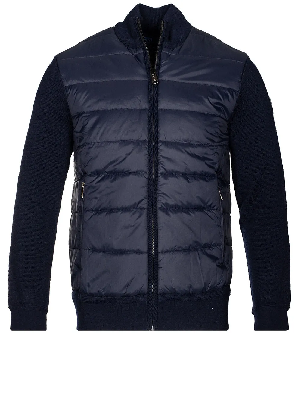 Merino Wool Full Zip Cruise Navy