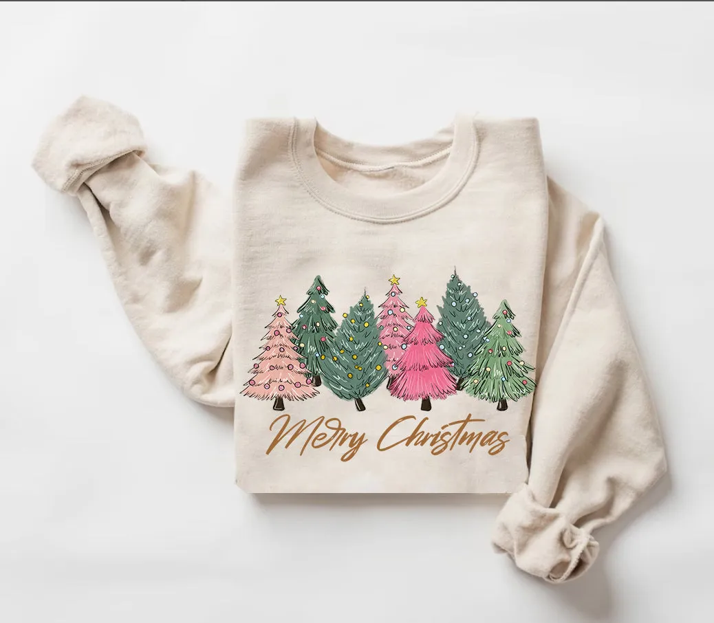 Merry Christmas Crewneck Sweatshirt, Country Christmas,Holiday