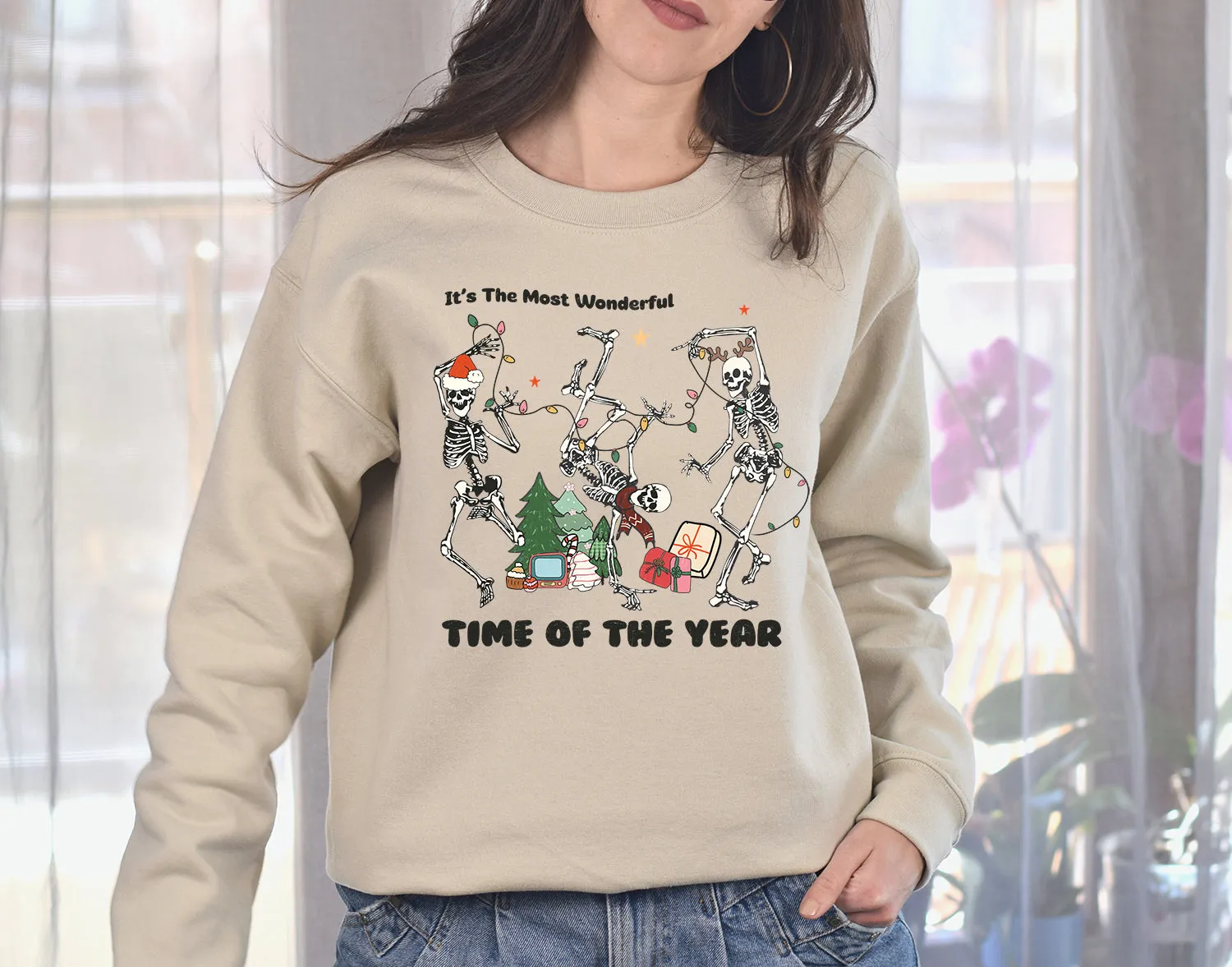 Merry Christmas Crewneck Sweatshirt, Happy Holidays Country Christmas,Holiday