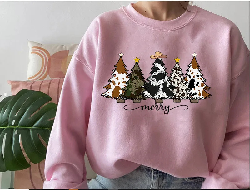 Merry Christmas Crewneck Sweatshirt, Western Christmas , Country Christmas,Holiday,Western Crewneck Sweatshirt